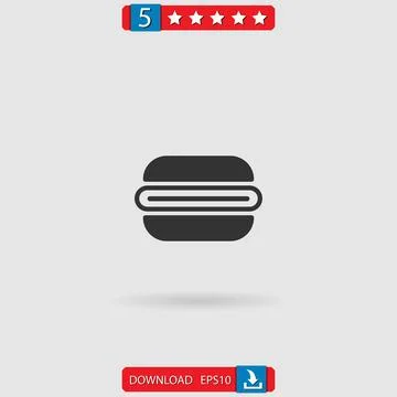 Hotdog vector icon Stock Illustration