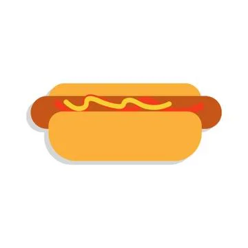 Hotdog. Vector Illustrazione stock