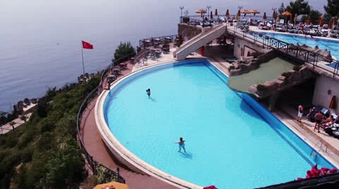 Hote resort, pools Video stock 24850740