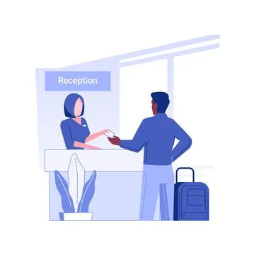 Hotel accommodation isolated concept vector illustration. Stock Illustration