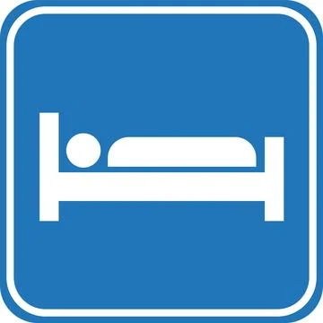 Hotel Accommodation Services Sign Stock Illustration