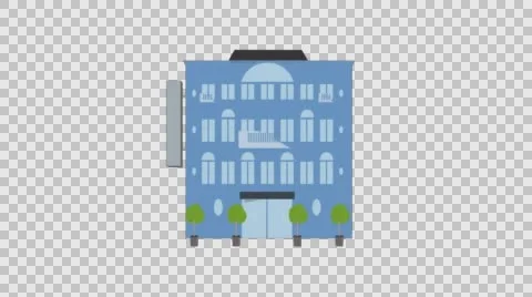 Hotel Animated Building Stock Footage 56725037