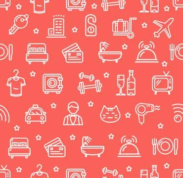 Hotel Background Pattern. Vector Stock-Illustration