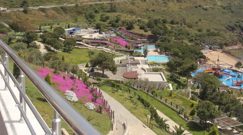 Hotel balcony view Stock Footage 24881449