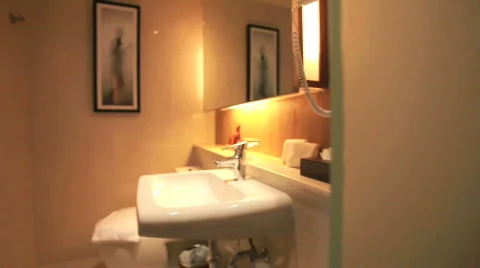 HOTEL BATHROOM Stock Footage 669175