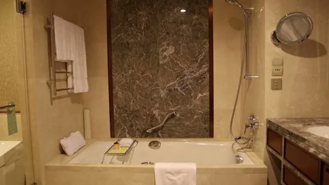 Hotel Bathrooms 2 Stock Footage 126954908