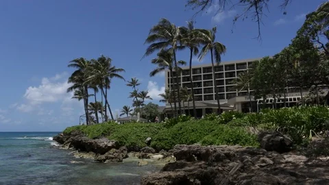 Hotel To The Beach Stock Footage 104713715