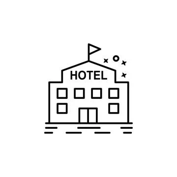 Hotel beach Hawaii icon. Element of Hawaii icon Stock-Illustration
