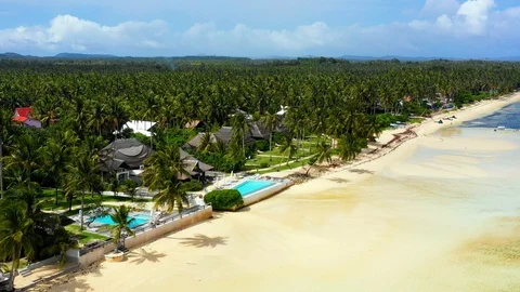 Hotel on the beach, philippines Stock Footage 100816860