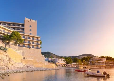 Hotel on the beach Stock Photos