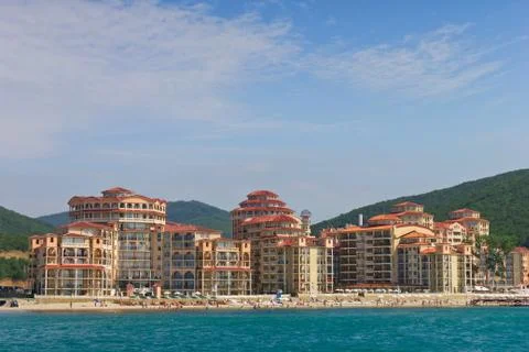 Hotel on the beach Stock-Fotos