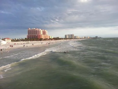 Hotel on Beach 库存照片