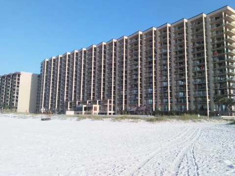 Hotel on the beach Stock Photos