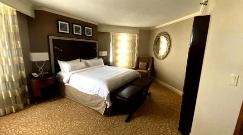 Hotel Bed Foto stock