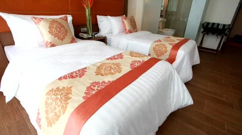 HOTEL BEDROOM  Stock Footage 825714