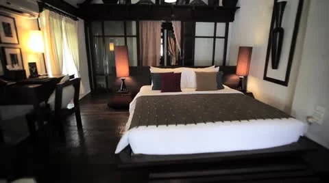 HOTEL BEDROOM  Stock Footage 8861177