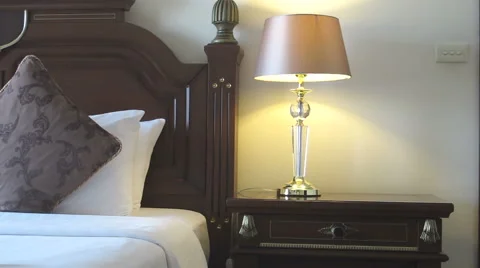 Hotel bedroom interior Video stock 56359026