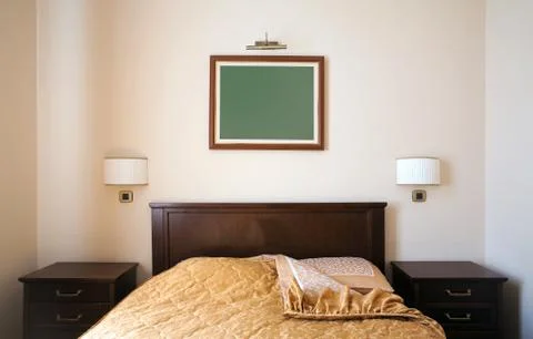 Hotel bedroom for two 스톡 사진
