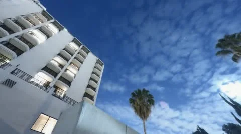 Hotel Blue Night Time Lapse Video stock 48270922