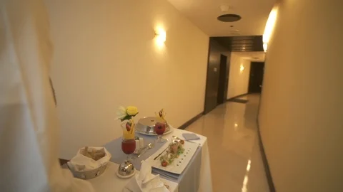 Hotel breakfast Vídeo Stock 112868357