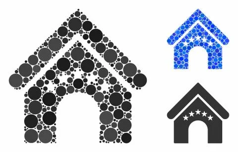 Hotel building Composition Icon of Circles Ilustración de archivo
