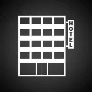 Hotel building icon Stock Illustration