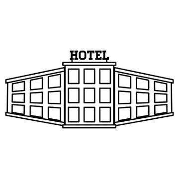 Hotel building icon Ilustración de archivo