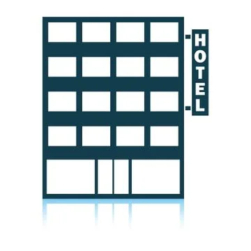 Hotel building icon Ilustración de archivo