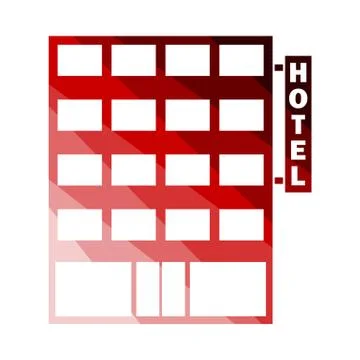 Hotel Building Icon Stock Illustration