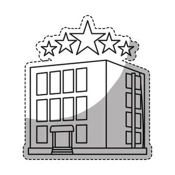 Hotel building icon image Ilustración de archivo
