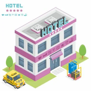 Hotel building Stock Illustration