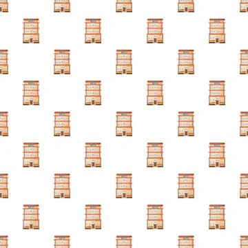 Hotel building pattern Ilustración de archivo