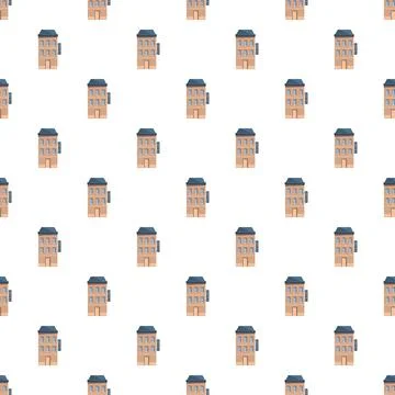 Hotel building repeating pattern creating urban background Stock Illustration