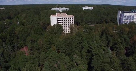 Hotel building on the waterfront Video stock 71388488
