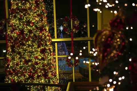 Hotel christmas tree Stock Photos