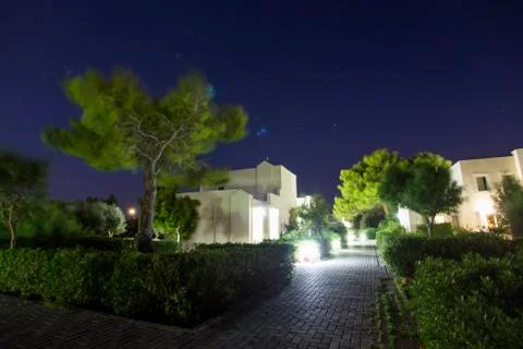 Hotel complex in greece. Foto stock