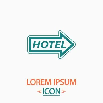 Hotel computer symbol Stock Illustration