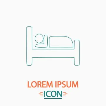 Hotel computer symbol Stock Illustration