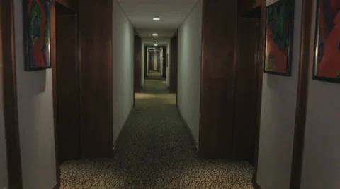 Hotel corridor Stock Footage 34804746