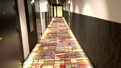 Hotel Corridor Stock Footage 142302913