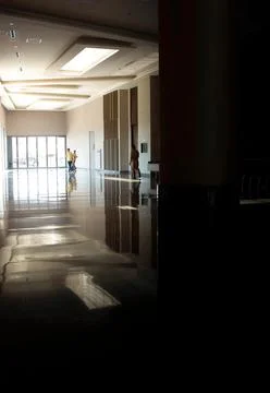 Hotel corridor interior Stock Photos