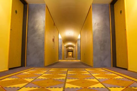 Hotel corridor Stock Photos