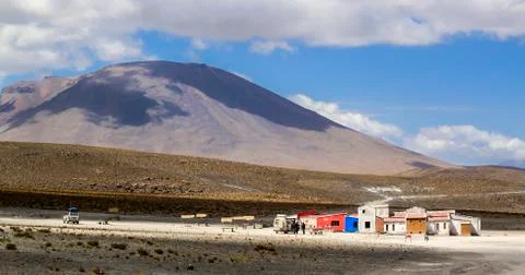 Hotel in the desert Stock Photos