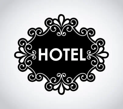Hotel design over gray background vector illustration Ilustração Stock