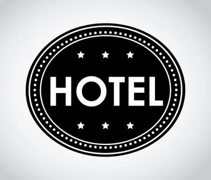 Hotel design over gray  background vector illustration Ilustração Stock