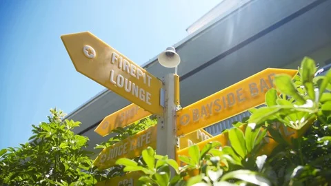 Hotel Directional Sign Видео 129620147