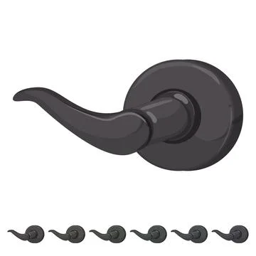 Hotel door handle cartoon vector graphic Illustration