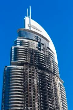 Hotel in Dubai devastated by huge blaze Stock Photos