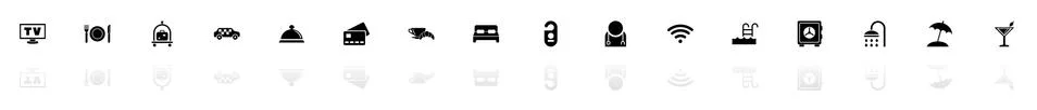 Hotel - Flat Vector Icons Stock Illustration