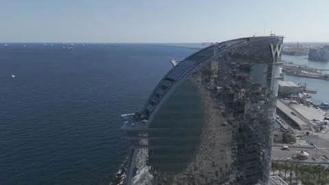 Hotel fly by Spain Video stock 343588555